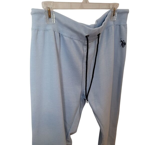 U.S. Polo Assn. Light Blue Jogger Sweatpants 1X Cotton/Polyester Blend Elastic W - Picture 7 of 9